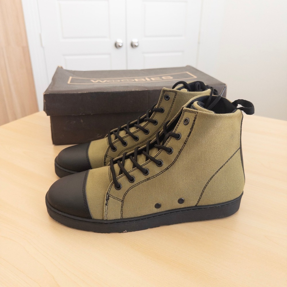 Woobies Snake Eater MOD-2 High Top Tactical Sneakers 8.5 OD Green Canvas Boots